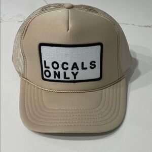 Friday Feelin Tan and White LOCALS ONLY Trucker Hat